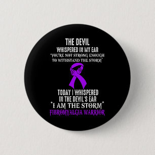 Am The Storm Fibromyalgia Awareness Warrior 6 Cm Round Badge