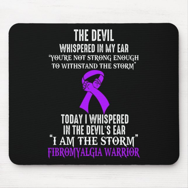 Am The Storm Fibromyalgia Awareness Warrior  Mouse Pad (Front)