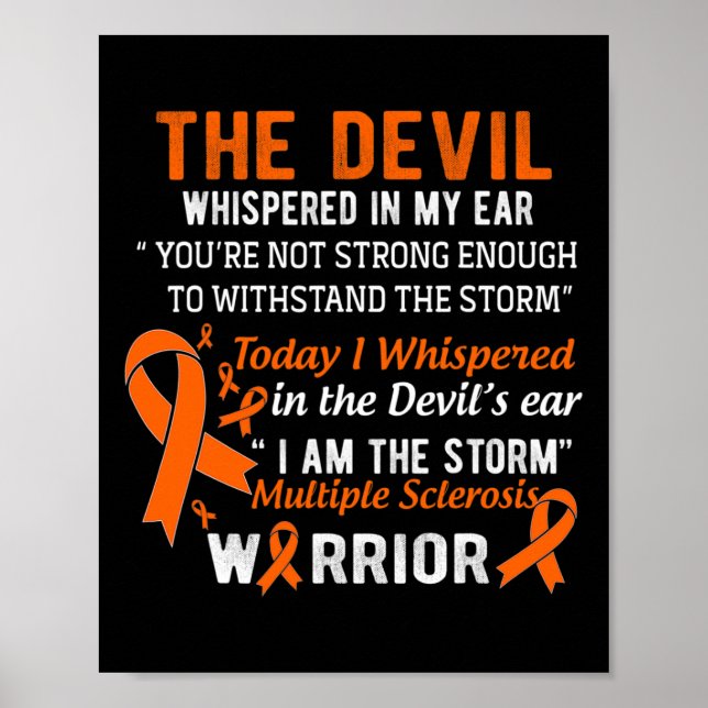 Am The Storm Multiple Sclerosis Warrior  Poster (Front)