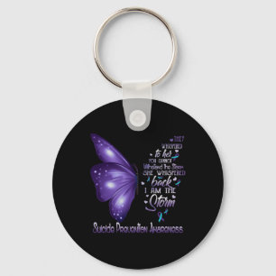 Am The Storm Suicide Prevention Awareness Butterfl Key Ring