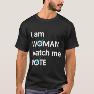 Am Woman Watch Me Vote 2024 Blue Wave Vote T-Shirt