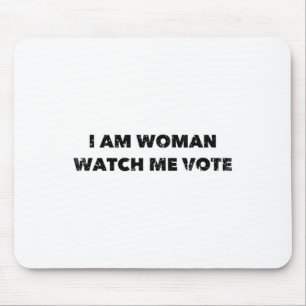 Am Woman Watch Me Vote Vintage Distressed Mouse Pad