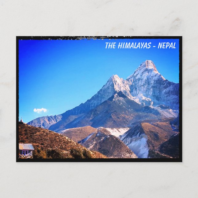 Ama Dablam, House, Everest trail views - Nepal Postcard (Front)