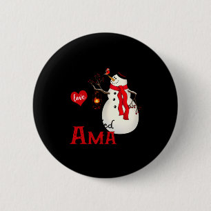 Ama Snowman Xmas Happy Family New Snowman Merry Ch 6 Cm Round Badge