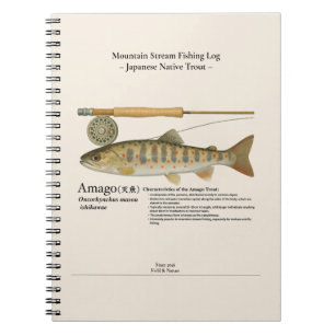 Amago Mountain Stream Fishing Log Photo Notebook