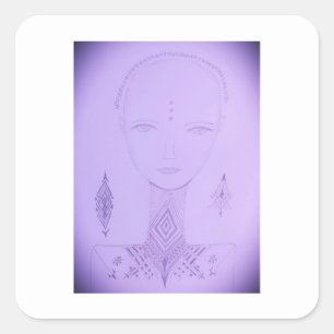 Amal Unique Colorful Portrait Square Sticker