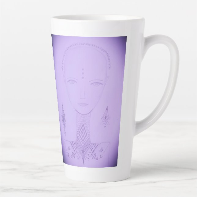Amal Unique Colourful Portrait Latte Mug (Right)