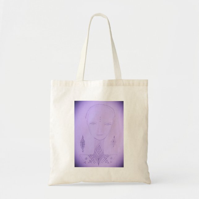 Amal Unique Colourful Portrait Tote Bag (Front)