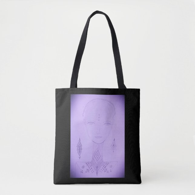 Amal Unique Colourful Portrait Tote Bag (Front)