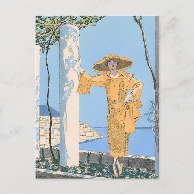 Amalfi by George Barbier Postcard (Front)