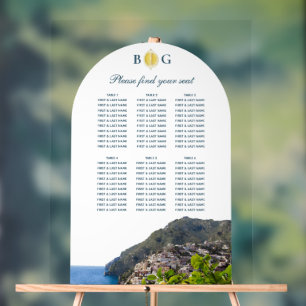 Amalfi Coast Arch Italy Wedding Seating Chart