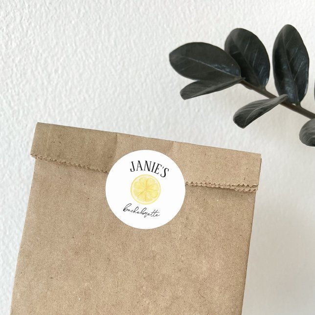 Amalfi Coast Bachelorette Party | Lemon Classic Round Sticker (Creator Uploaded)