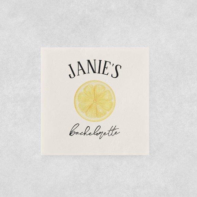 Amalfi Coast Bachelorette Party | Lemon Napkin (Creator Uploaded)