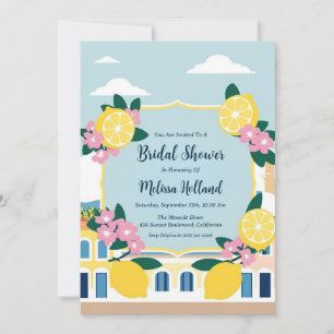 amalfi coast bridal shower invitations