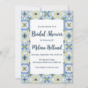 amalfi coast bridal shower invitations