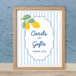 Amalfi Coast Cards & Gifts Lemon Bridal Shower Poster