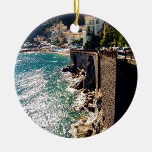 Amalfi Coast Ceramic Ornament