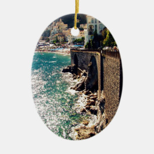 Amalfi Coast Ceramic Ornament