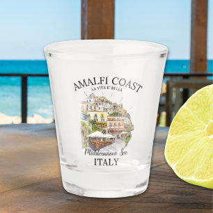 Amalfi Coast Cliff Houses – Italian Seaside Shot Glass