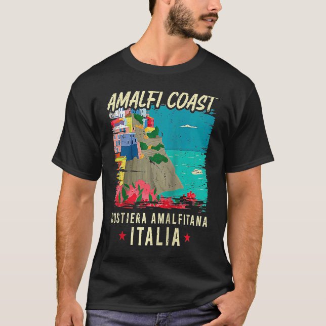 Amalfi Coast Costiera Amalfitana Italia Italy Vaca T-Shirt (Front)