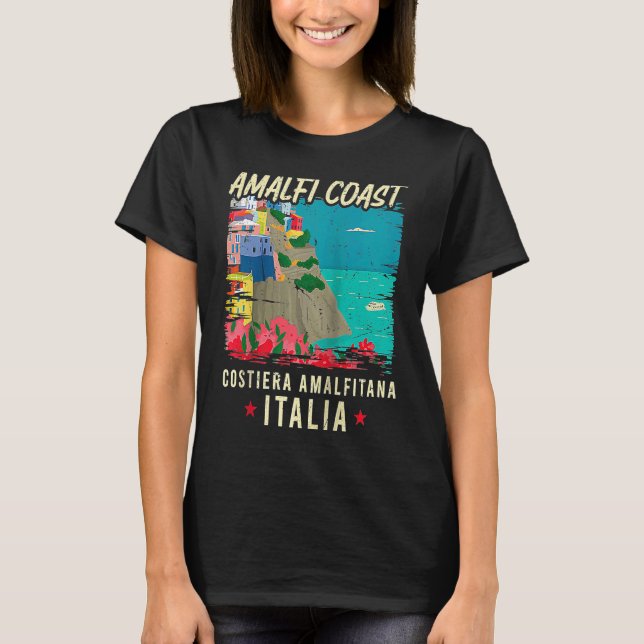 Amalfi Coast Costiera Amalfitana Italia Italy Vaca T-Shirt (Front)