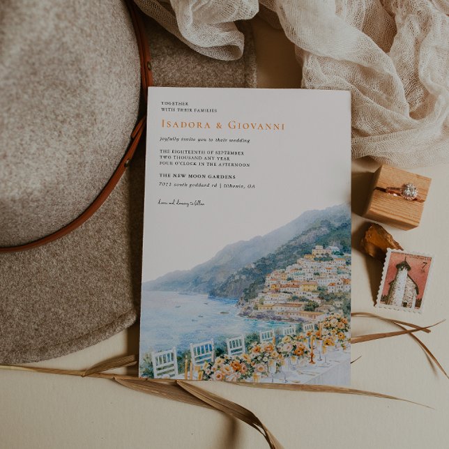 Amalfi Coast Destination Wedding Invitation (Creator Uploaded)