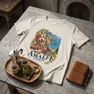 Amalfi Coast Italia Vintage Italian Summer Road  Tri-Blend Shirt