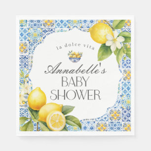 Amalfi Coast Italian Baby Shower Table Decor Napkin