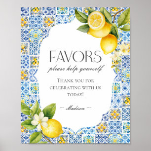 Amalfi Coast Italian Beach Coastal Favours Sign