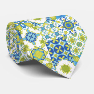 Amalfi Coast Italian Majolica Ceramic Mosaic Tie
