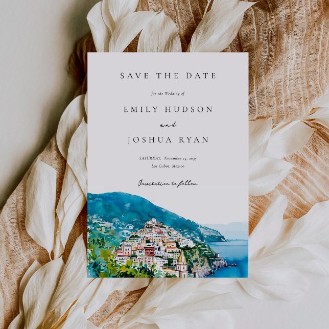 Amalfi Coast Italian Wedding Save The Date (Creator Uploaded)
