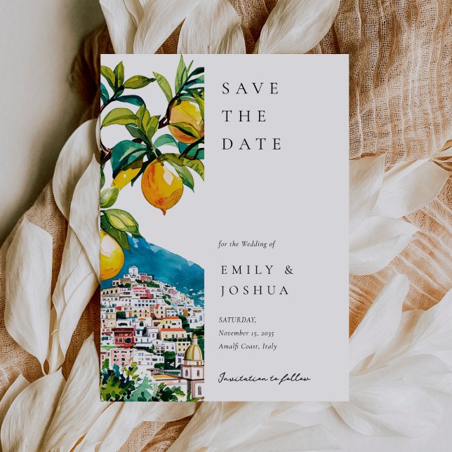 Amalfi Coast Italian Wedding Save The Date (Creator Uploaded)