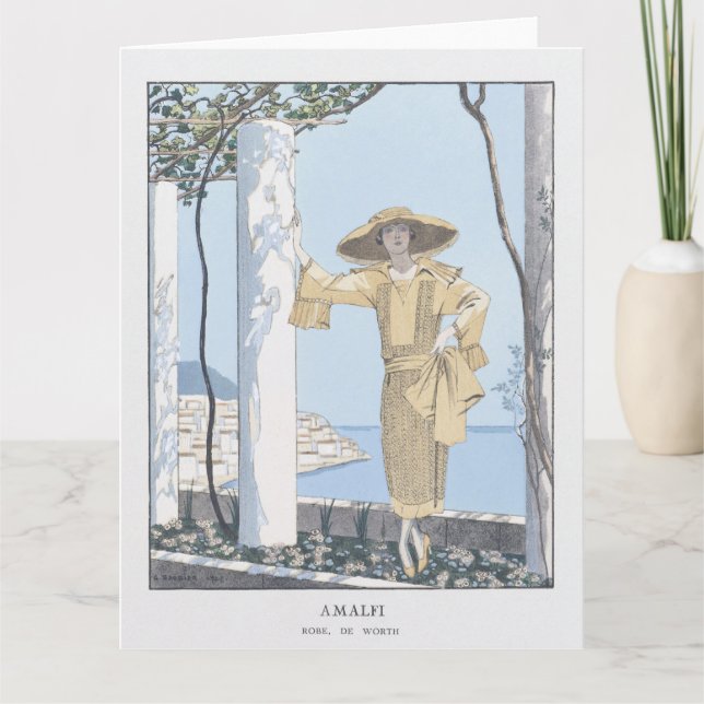 Amalfi Coast Italy Fashion Greeting Card (Front)