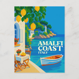 Amalfi Coast Italy Lemon Tree Vintage Travel Postcard
