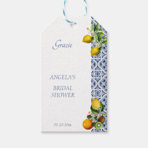 Amalfi Coast Italy Mediterranean Lemon Wedding Gift Tags