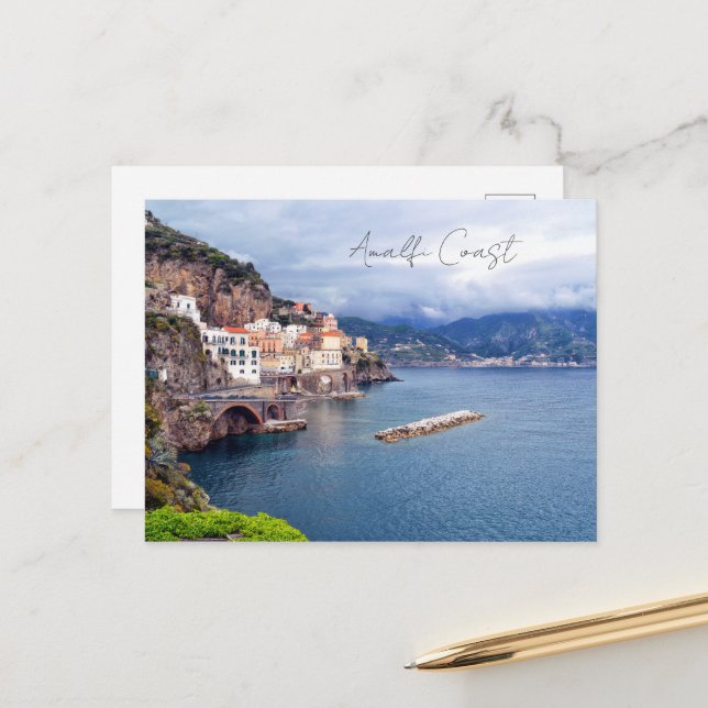 Amalfi Coast Italy Postcard (Front/Back In Situ)
