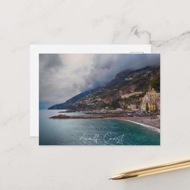 Amalfi Coast Italy Postcard (Front/Back In Situ)