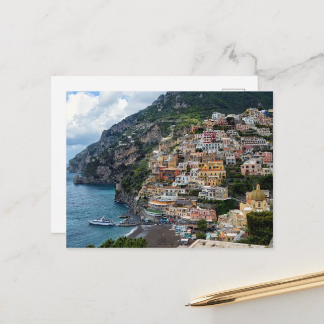 Amalfi Coast Italy Postcard (Front/Back In Situ)