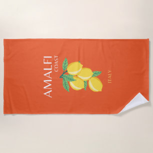 Amalfi Coast Italy, Preppy Room, Orange Beach Towel