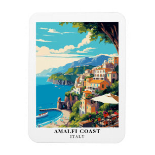 Amalfi Coast Italy Retro Travel Souvenir Magnet