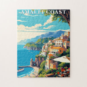 Amalfi Coast Italy Retro Travel Vintage Style  Jigsaw Puzzle