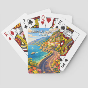 Amalfi Coast Italy Riviera Vintage Travel Deck Playing Cards
