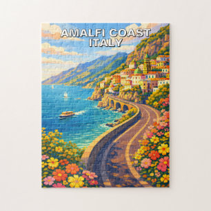 Amalfi Coast Italy Riviera Vintage Travel Puzzle