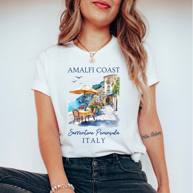 Amalfi Coast Italy Scenic Summer T-Shirt (Creator Uploaded)