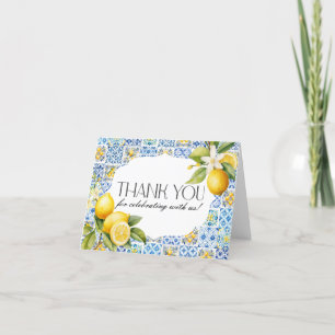 Amalfi Coast Italy Thank You Card