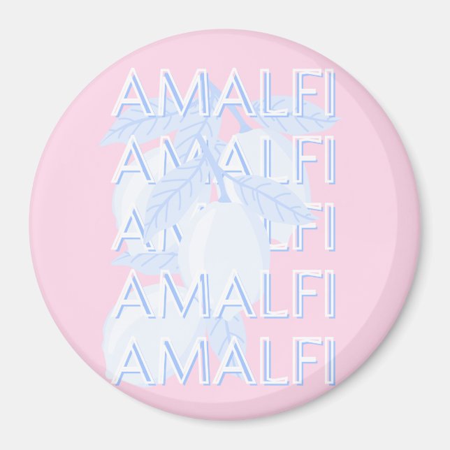Amalfi Coast, Italy, Travel Art, Preppy Magnet (Front)