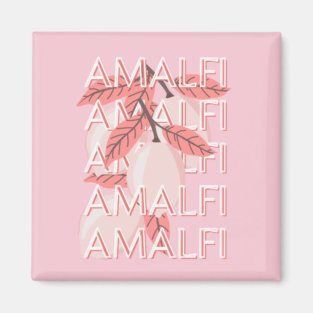 Amalfi Coast, Italy Travel Art, Summer Travel Art Magnet (Front)