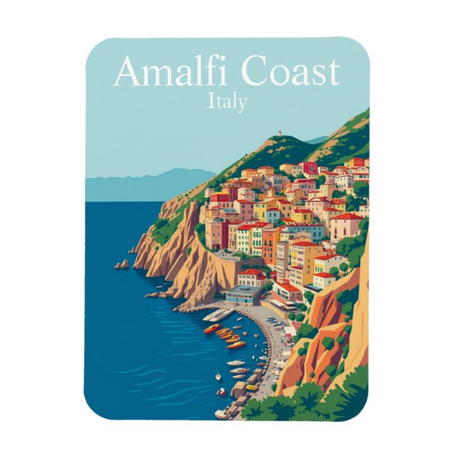 Amalfi Coast, Italy Travel Mediterranean  Magnet (Vertical)