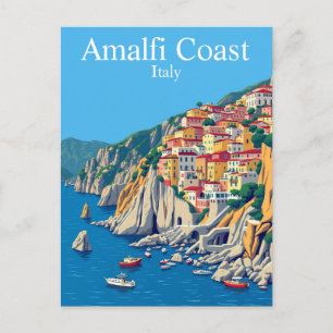 Amalfi Coast, Italy Travel Mediterranean  Postcard