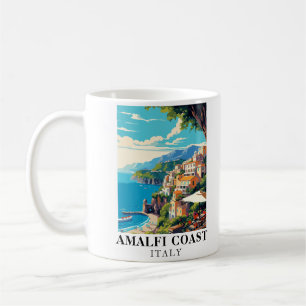 Amalfi Coast Italy Travel Retro  Coffee Mug